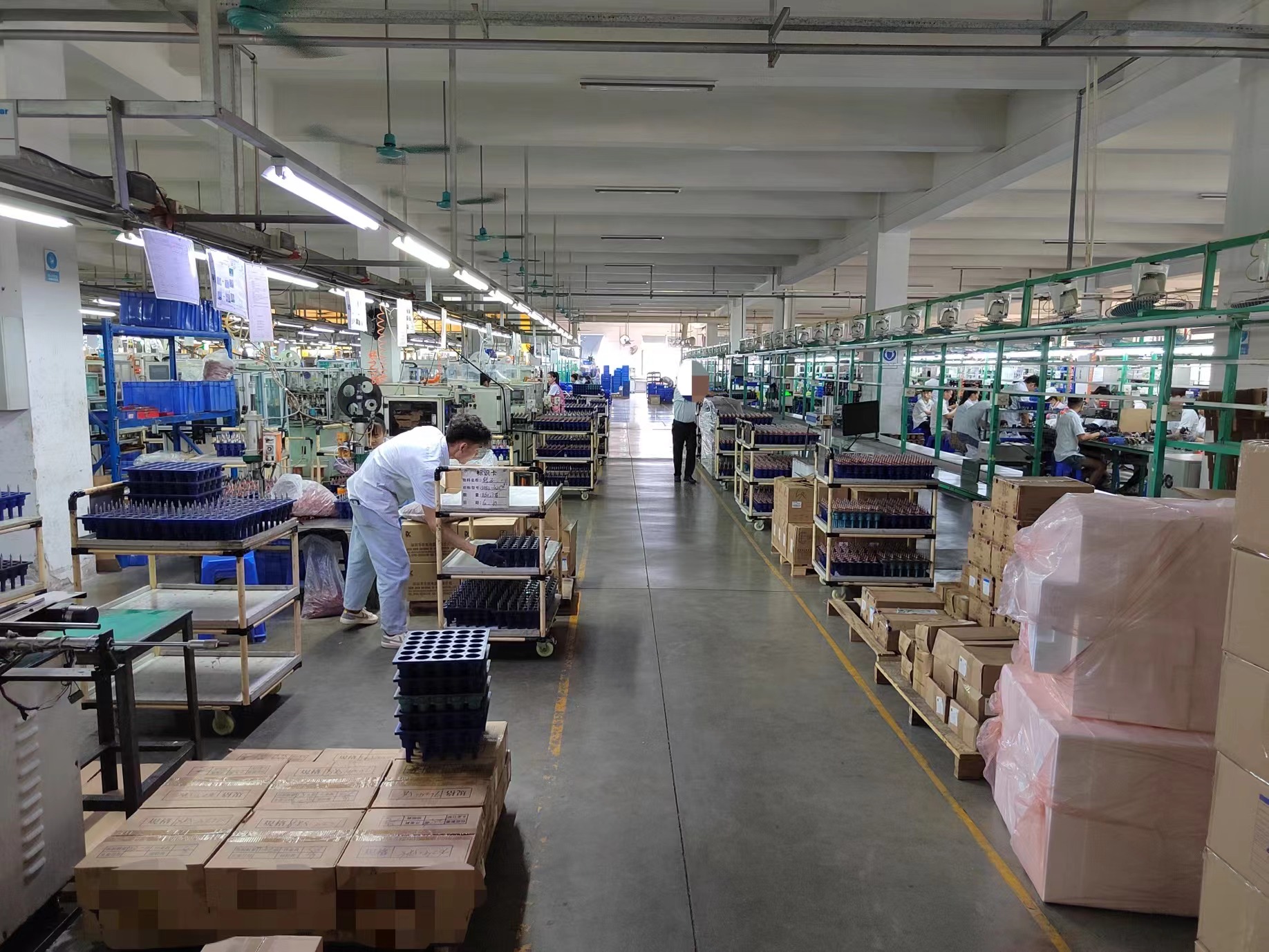 Modern motor assembly line at Wanco Motor highlighting reliable production scaling and 1,000,000 pcs annual capacity.